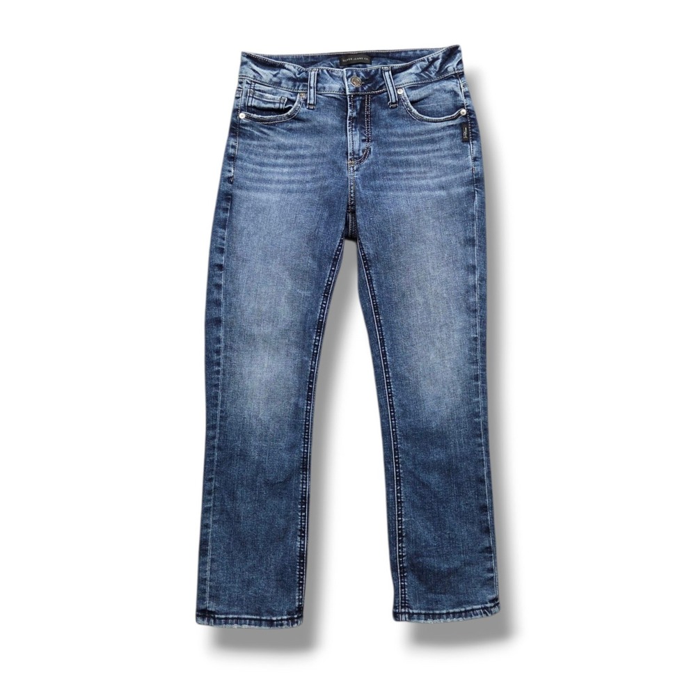 Silver Elyse Capri Jeans Womens 25 Mid Rise Denim Stretch